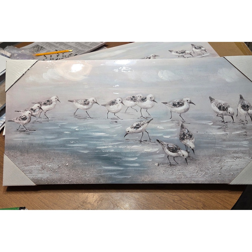 2 - J.D. Yeatts Sea Birds Shoreline Canvas Wall Art Coastal Decor 23.5" 75687
